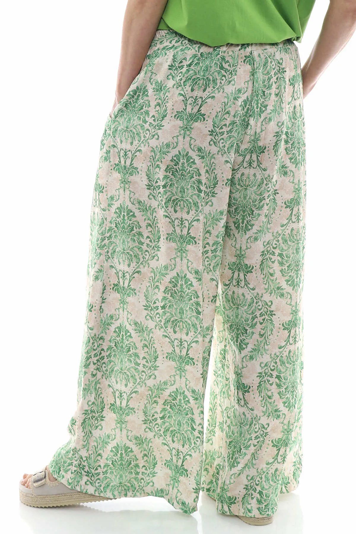 Coda Pattern Palazzo Pants Green
