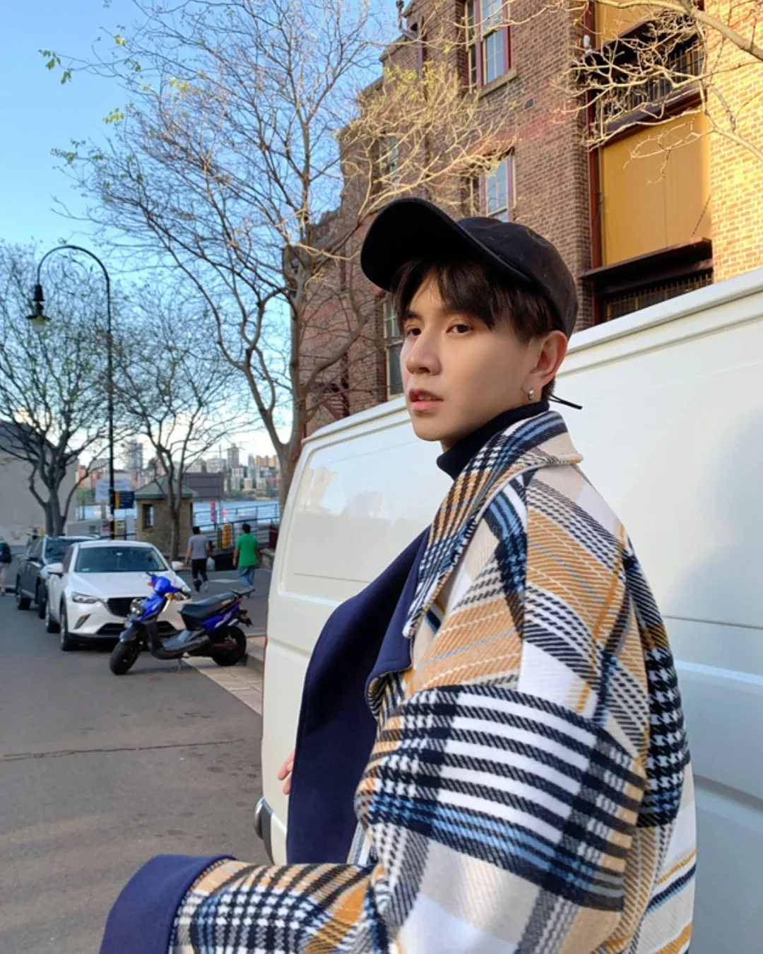 COLOR BLOCK CHECK COAT BGB0003