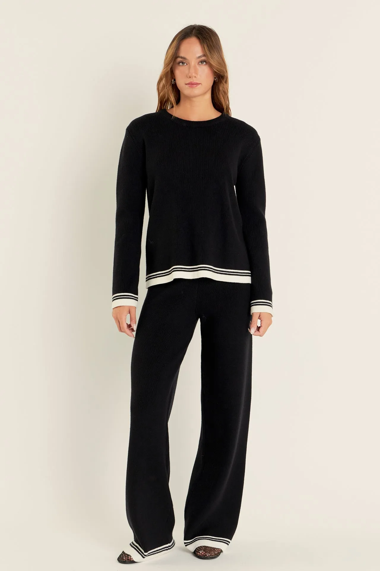 Contrast Stripe Detail Knit pants