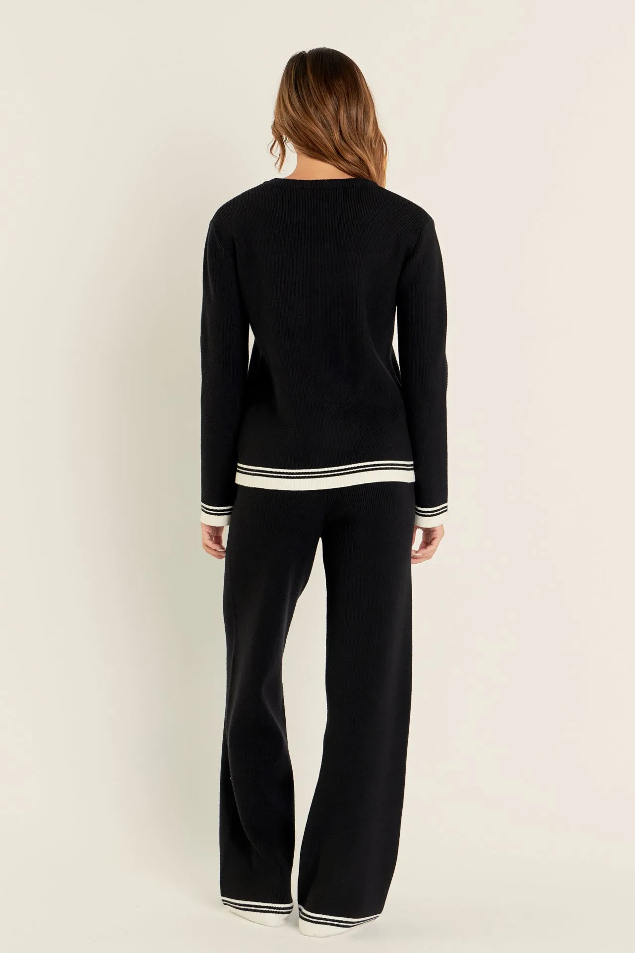 Contrast Stripe Detail Knit pants