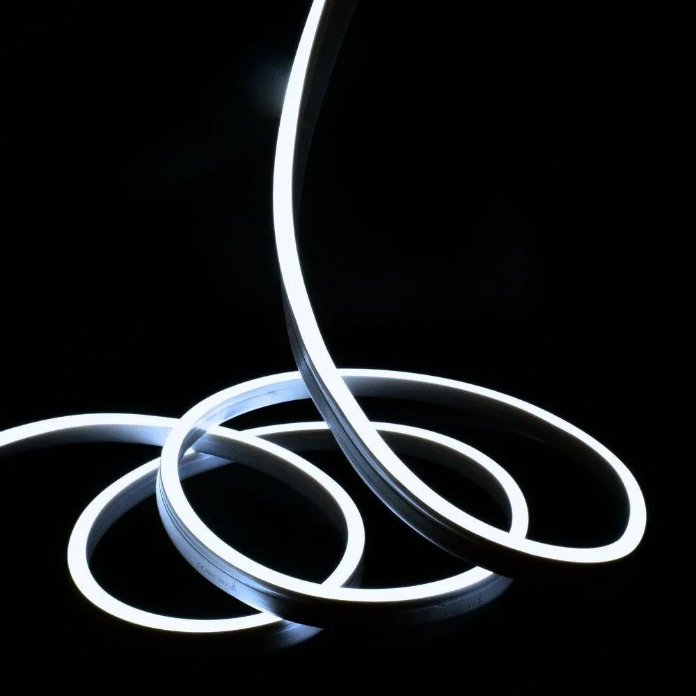 Cool White Neon Flex 6000K 24V 10x20mm IP67 Waterproof 20m