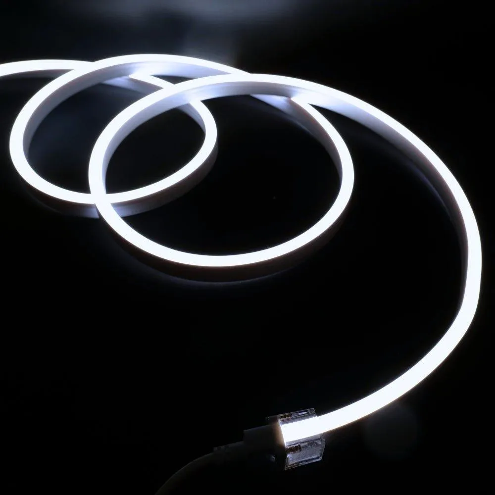 Cool White Neon Flex 6000K 24V 10x20mm IP67 Waterproof 20m