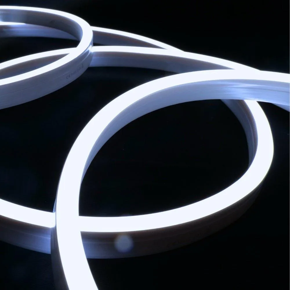 Cool White Neon Flex 6000K 24V 10x20mm IP67 Waterproof 20m