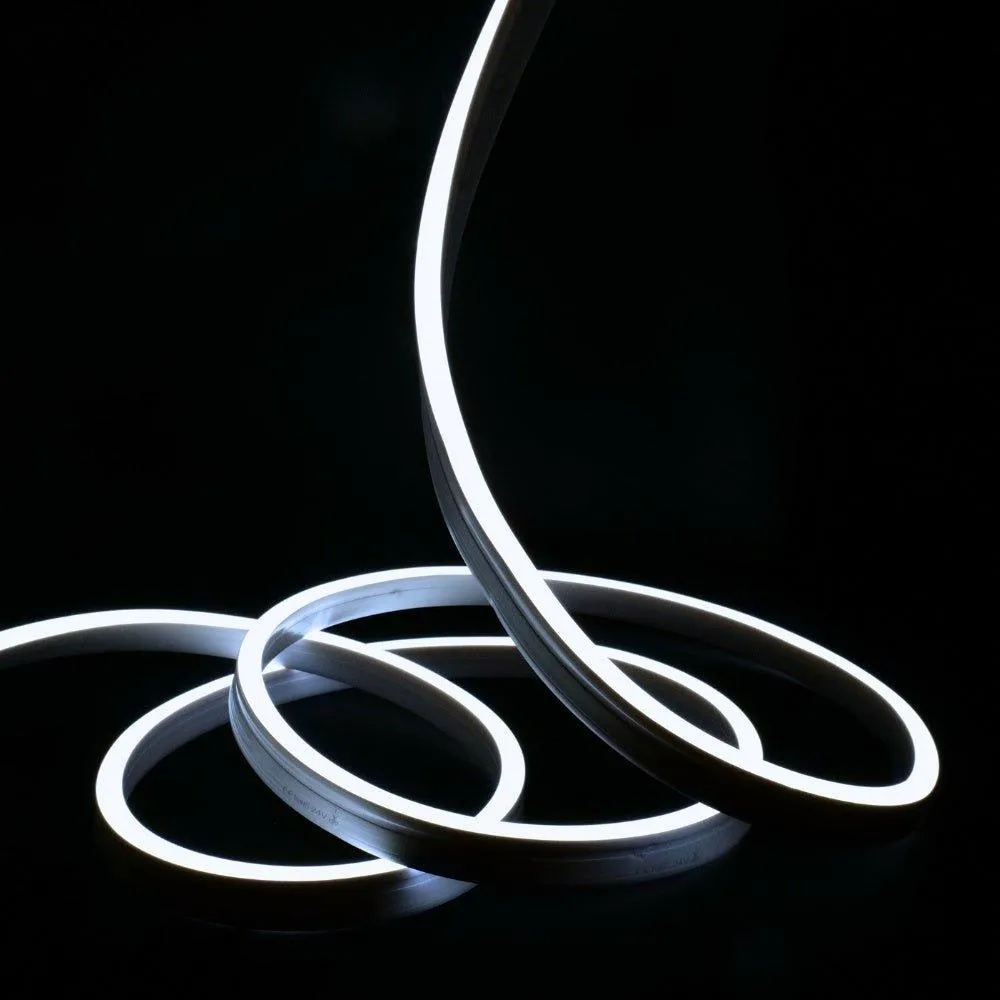 Cool White Neon Flex 6000K 24V 10x20mm IP67 Waterproof 20m