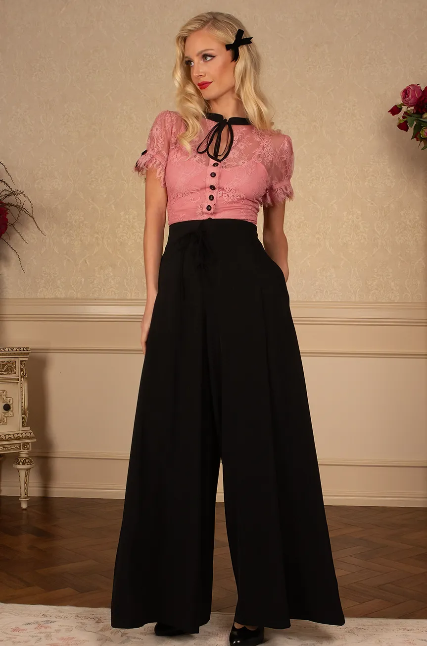 Cosette Wide Leg lace Up Pant