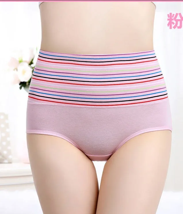 Cotton Underwear for Women Briefs High Waist Tummy Control Pants, Panties (Pack of 3)