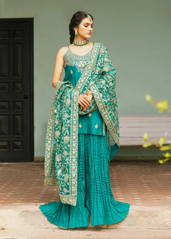 Crushed Pants Raw Silk Suit for Pakistani Wedding Wear