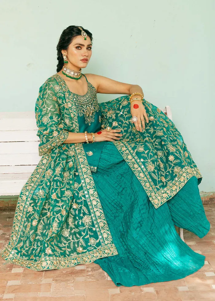 Crushed Pants Raw Silk Suit for Pakistani Wedding Wear