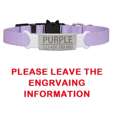 Customize Personalized ID Cat Collar