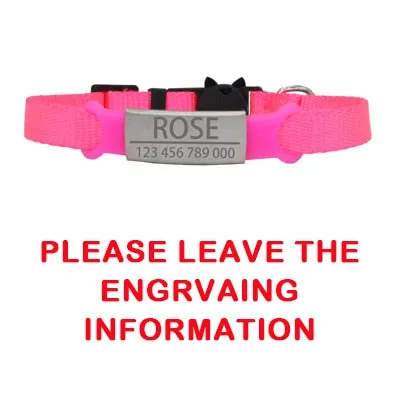 Customize Personalized ID Cat Collar
