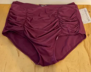 Dana Retro High Waist Swim Bottoms in Purple