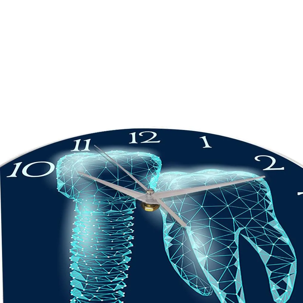 Dentist Molar Tooth Implant LED Sign Wall Clock