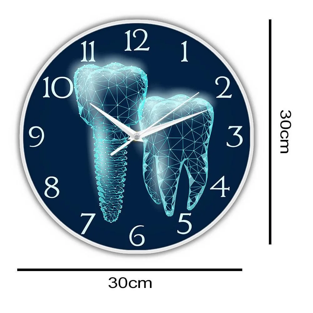 Dentist Molar Tooth Implant LED Sign Wall Clock