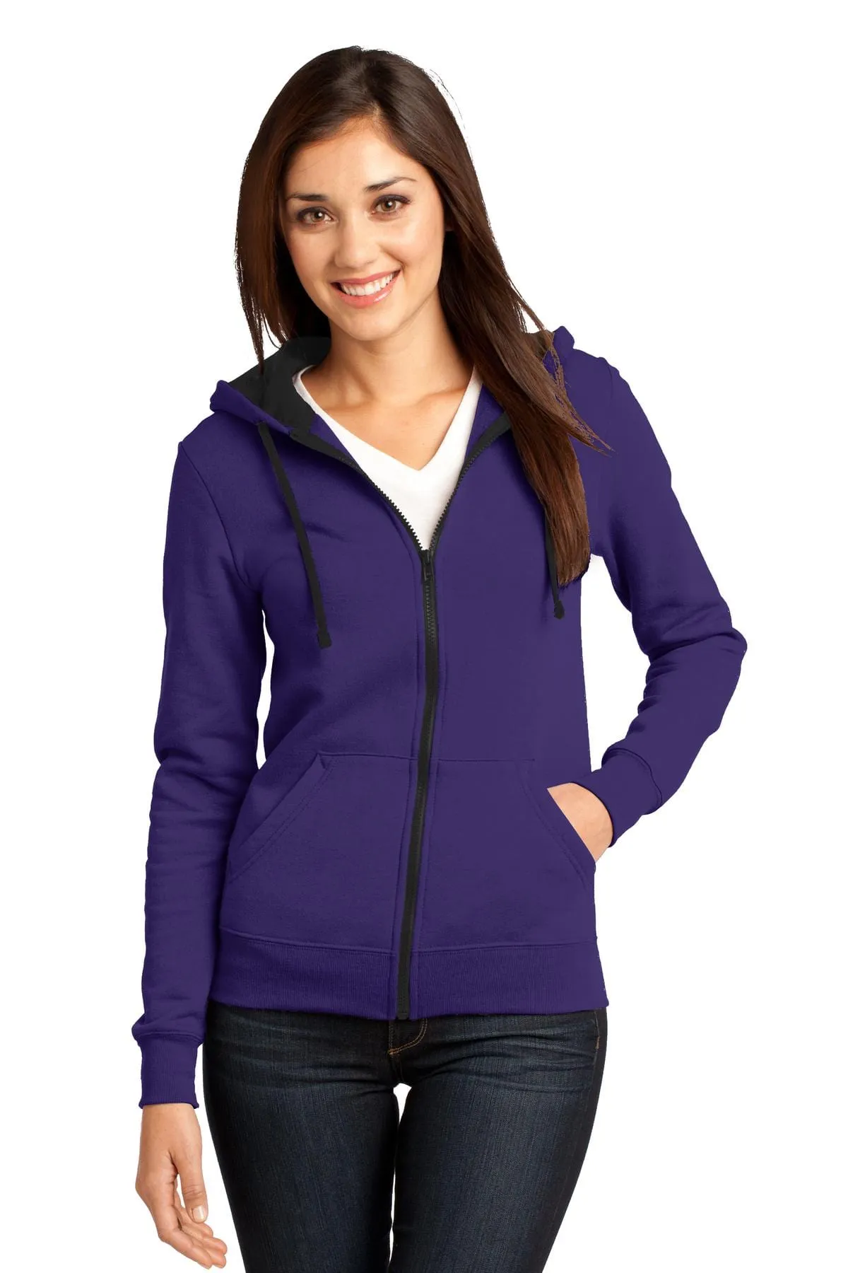 DISCONTINUED  District ®  - Juniors The Concert Fleece ®  Full-Zip Hoodie. DT801