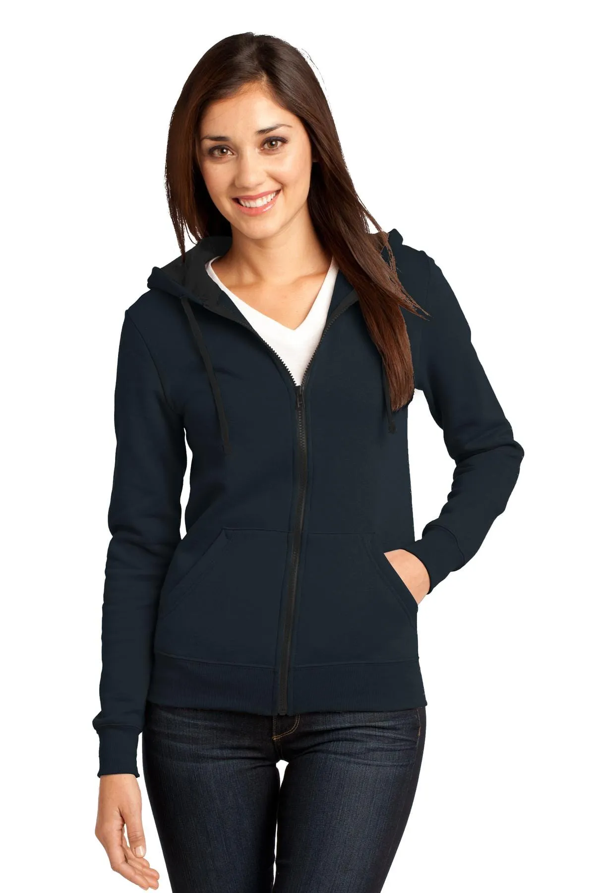 DISCONTINUED  District ®  - Juniors The Concert Fleece ®  Full-Zip Hoodie. DT801