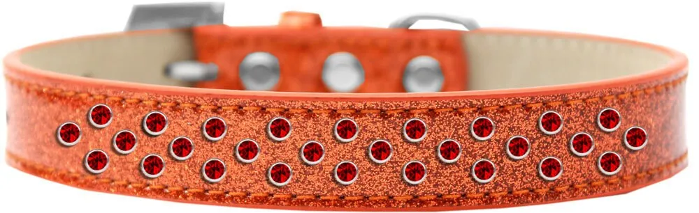 Dog, Puppy & Pet ICE CREAM COLLAR, "Red Crystal Rimsets Sprinkles"
