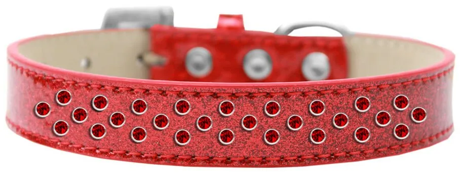 Dog, Puppy & Pet ICE CREAM COLLAR, "Red Crystal Rimsets Sprinkles"