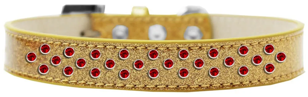 Dog, Puppy & Pet ICE CREAM COLLAR, "Red Crystal Rimsets Sprinkles"