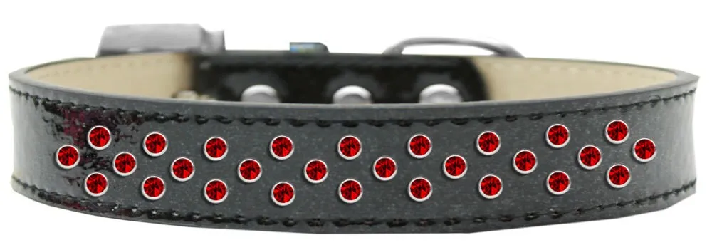 Dog, Puppy & Pet ICE CREAM COLLAR, "Red Crystal Rimsets Sprinkles"