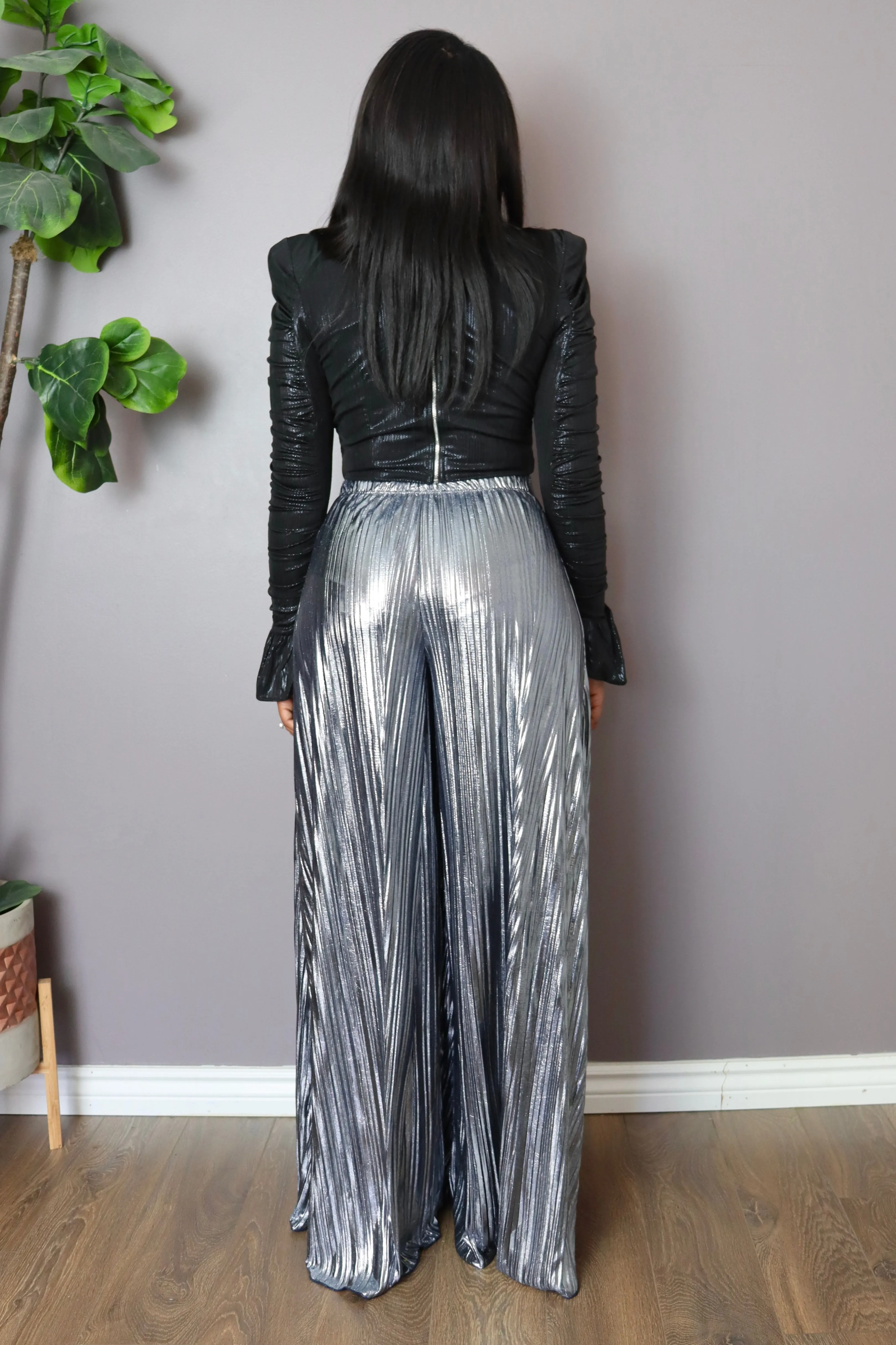 DONNA SUMMER Pleated Palazzo