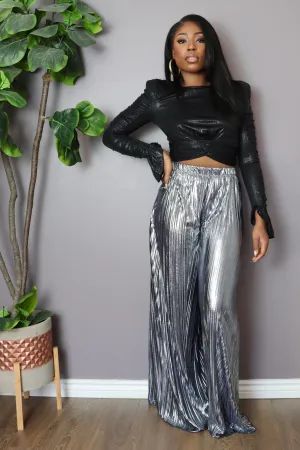 DONNA SUMMER Pleated Palazzo