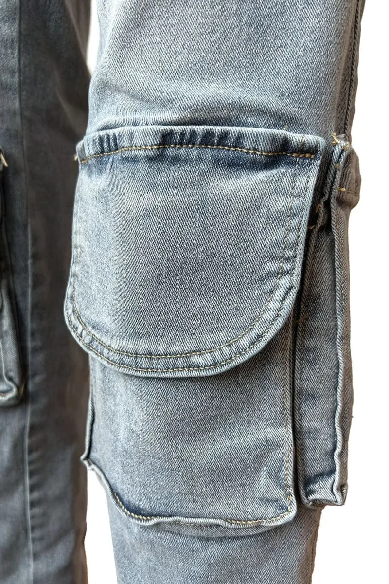 Double Waist Bell Bottom Jeans