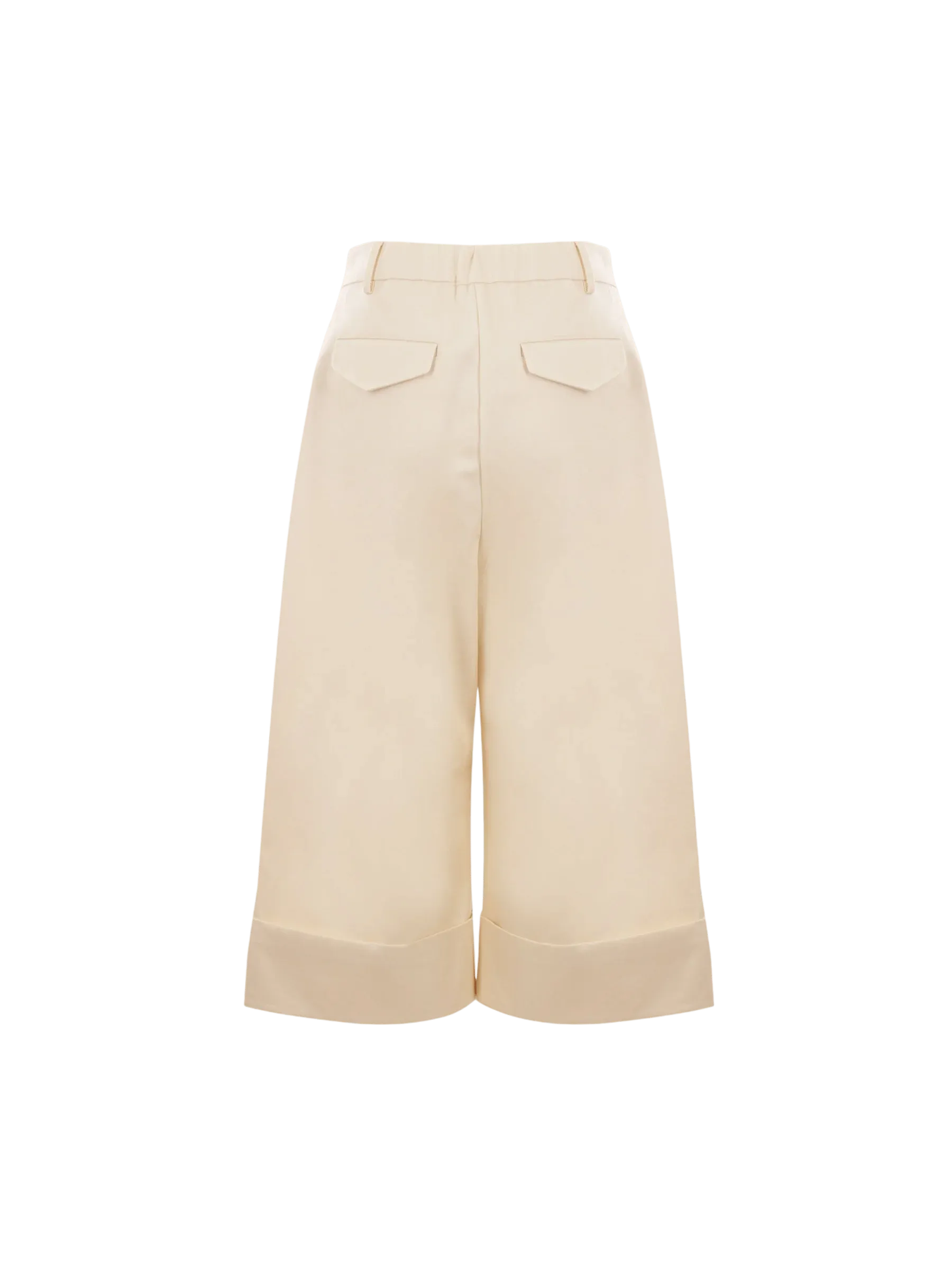 Drill Wide-Leg Cropped Trousers
