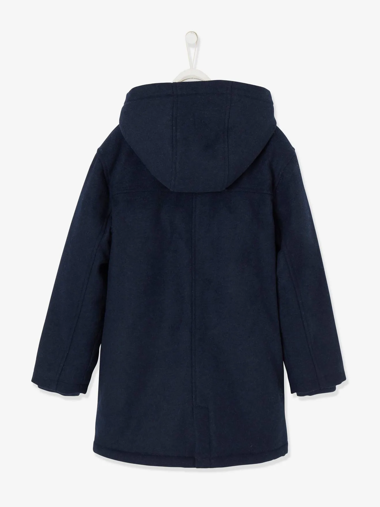Duffle-coat garçon en drap de laine doublé sherpa encre - Vertbaudet
