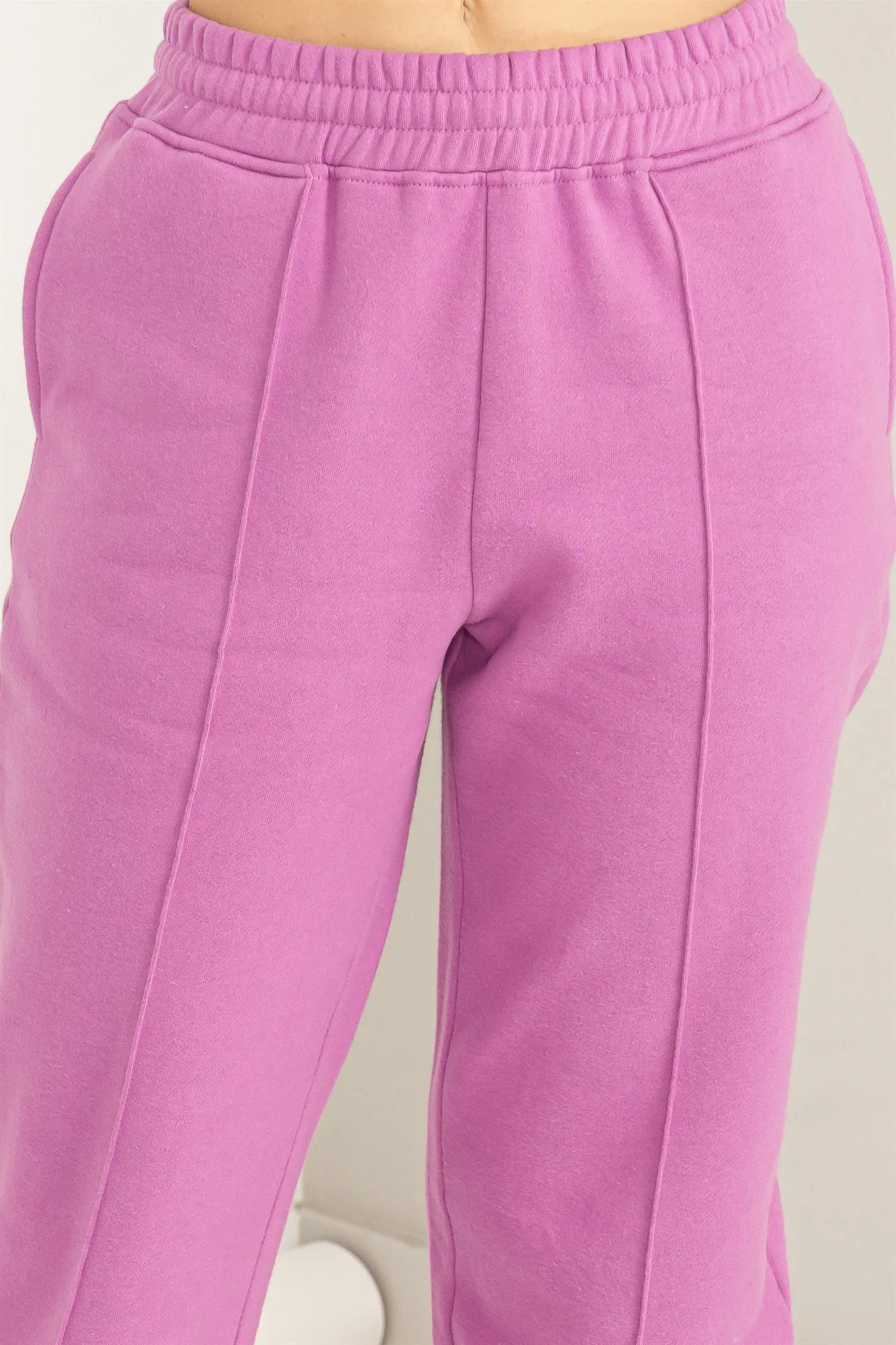 DZ24A197-HIGH-WAISTED PINTUCK SWEATPANTS