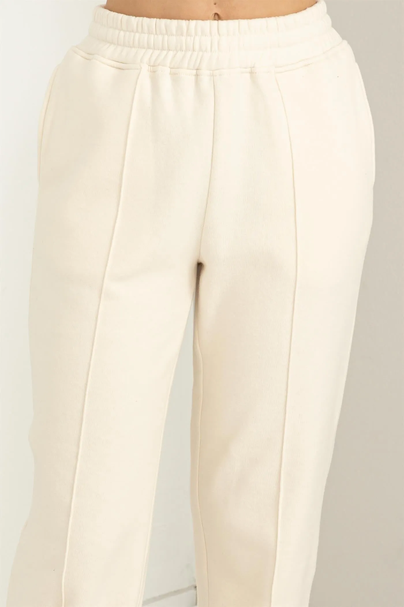 DZ24A197-HIGH-WAISTED PINTUCK SWEATPANTS