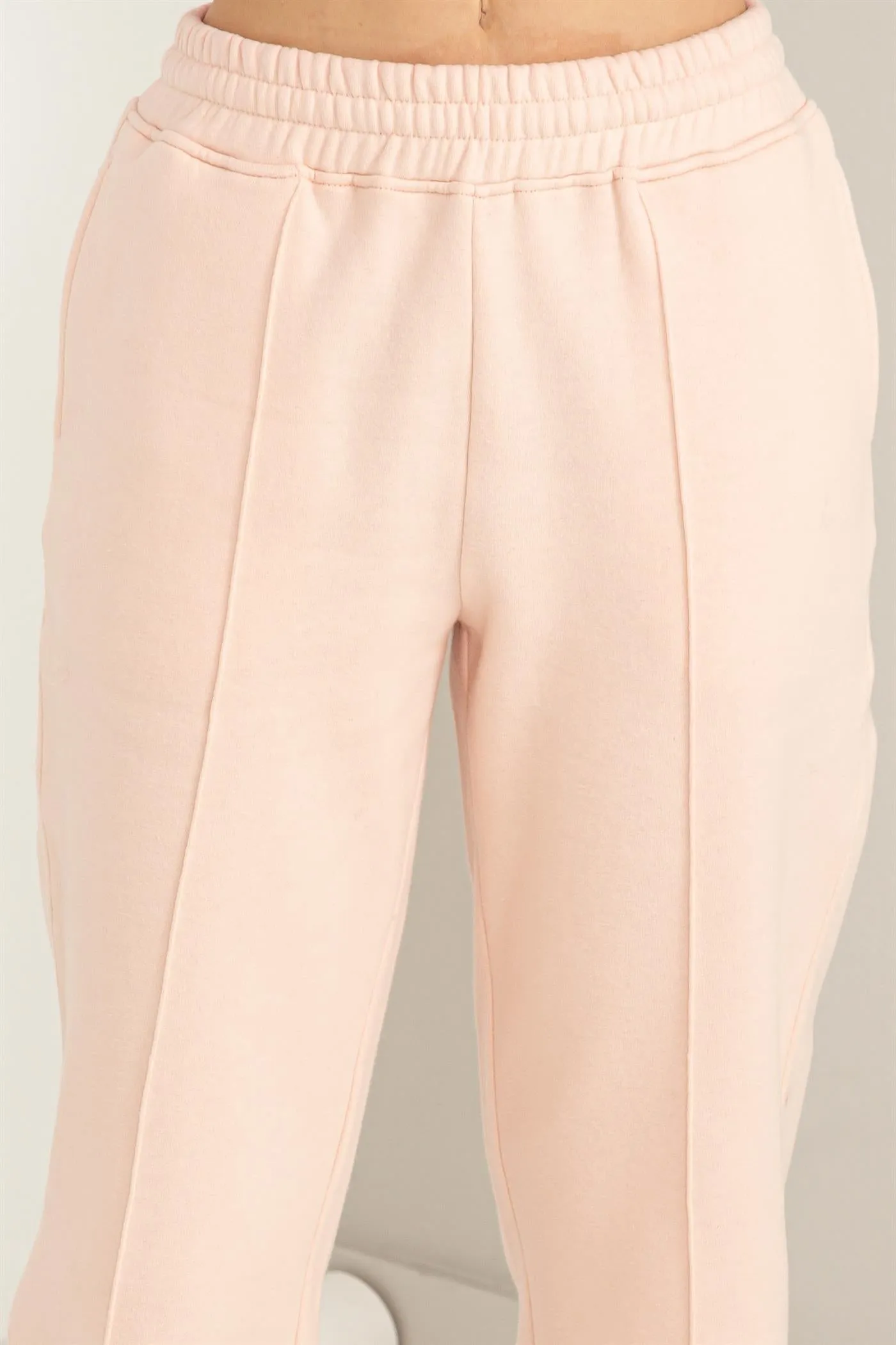 DZ24A197-HIGH-WAISTED PINTUCK SWEATPANTS