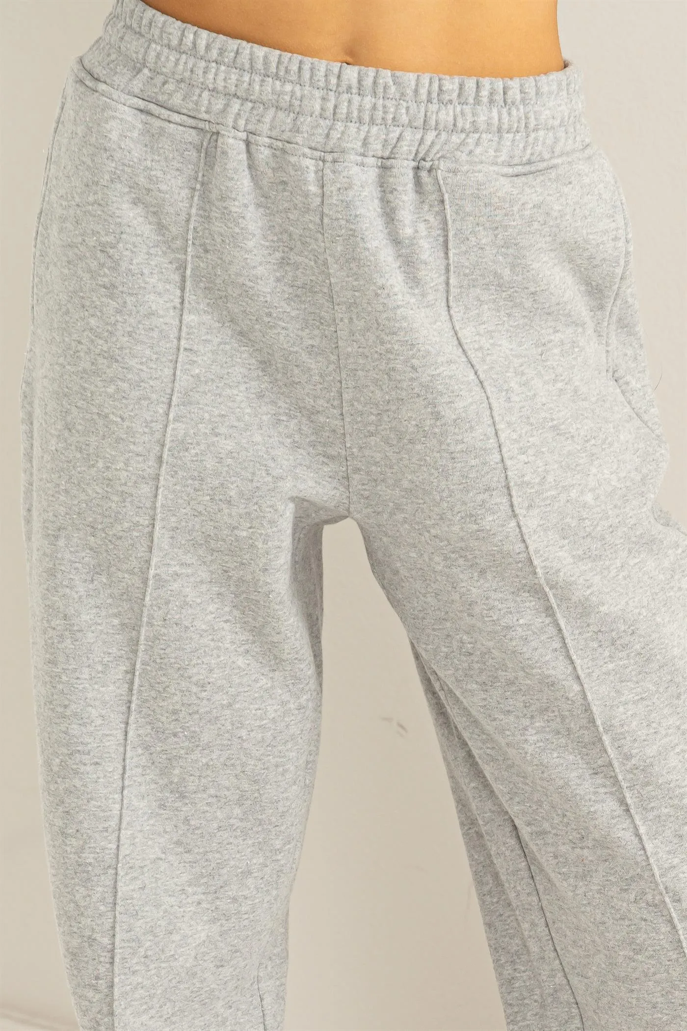 DZ24A197-HIGH-WAISTED PINTUCK SWEATPANTS