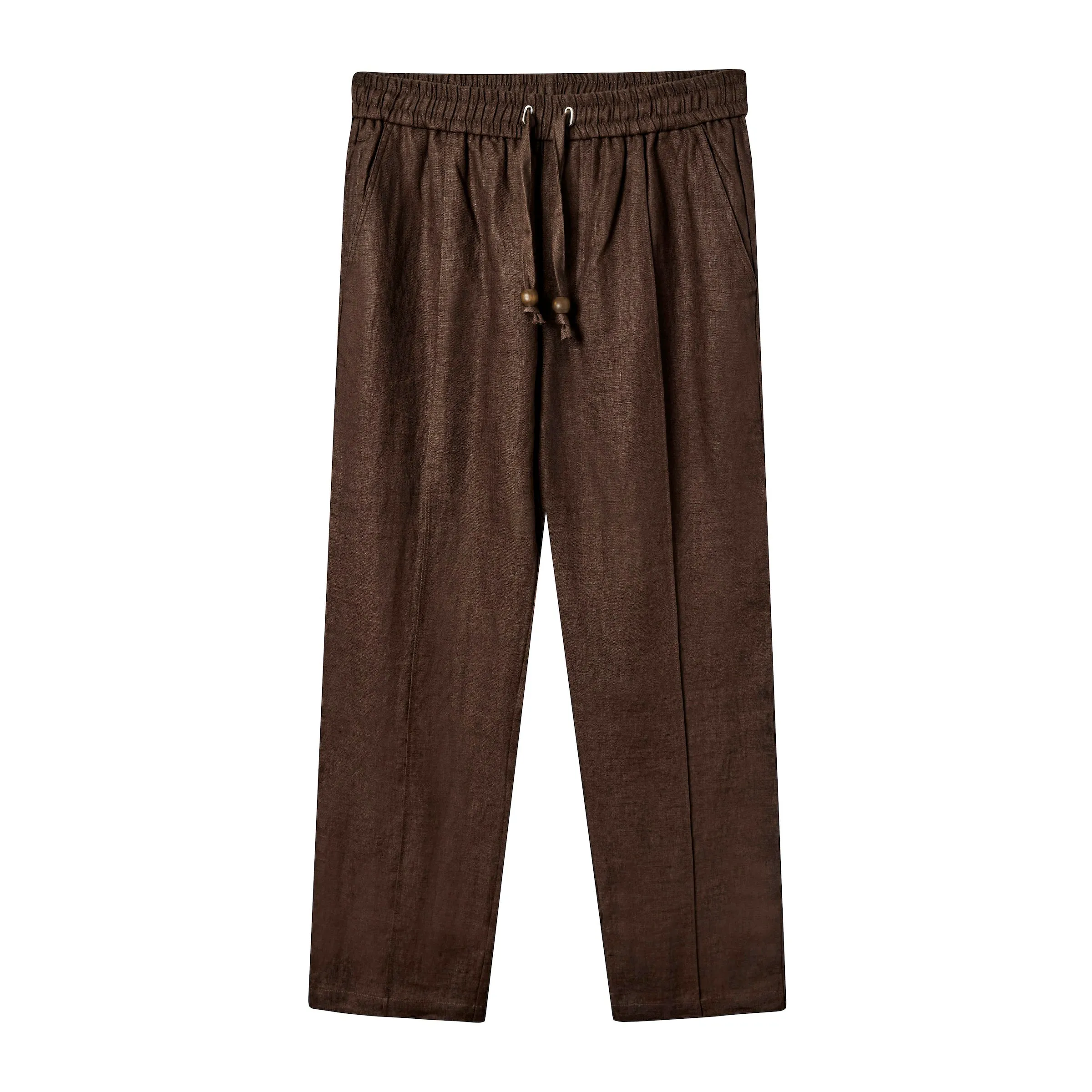 Easy-Going Pants (Brown Linen)