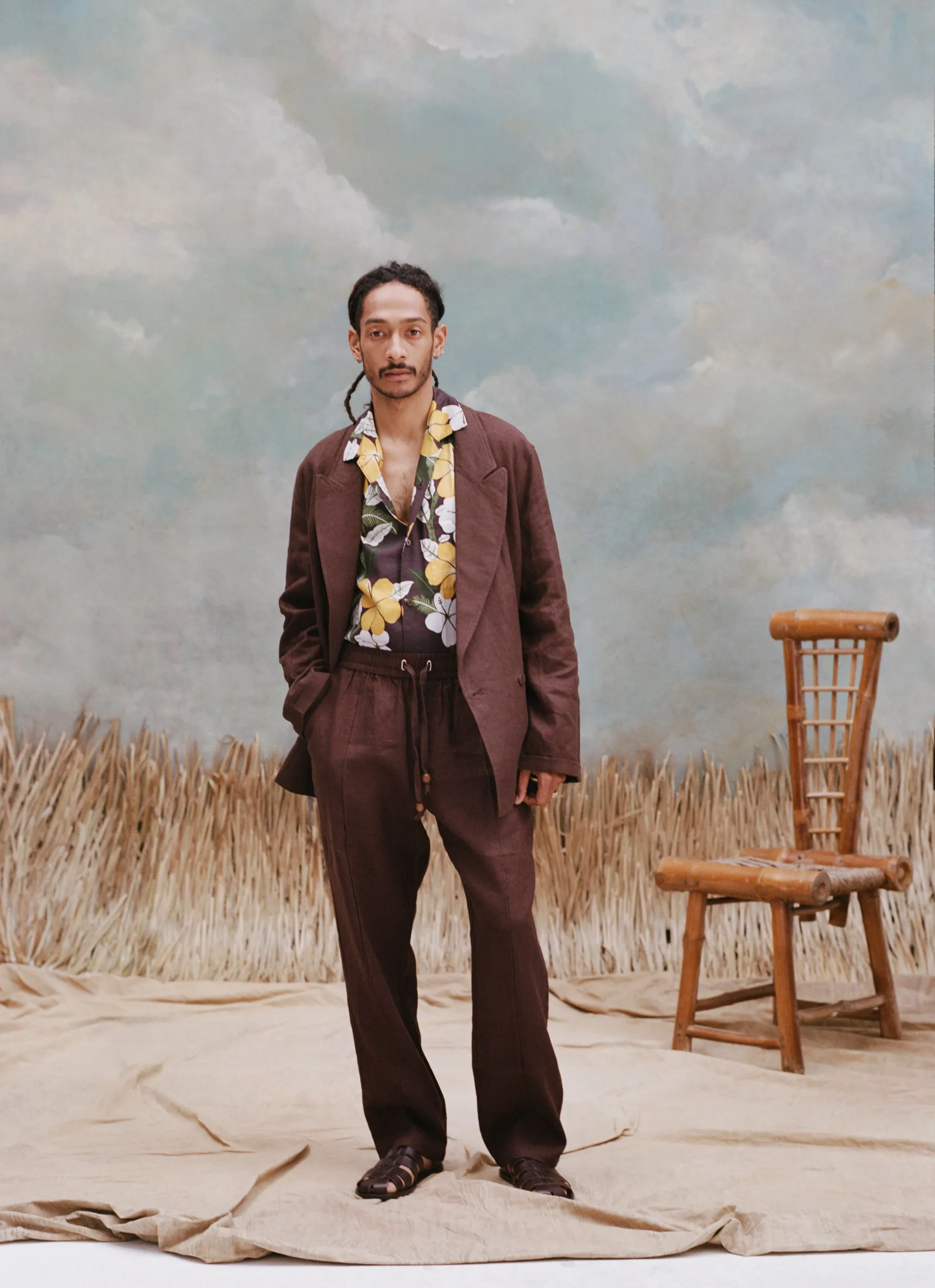 Easy-Going Pants (Brown Linen)