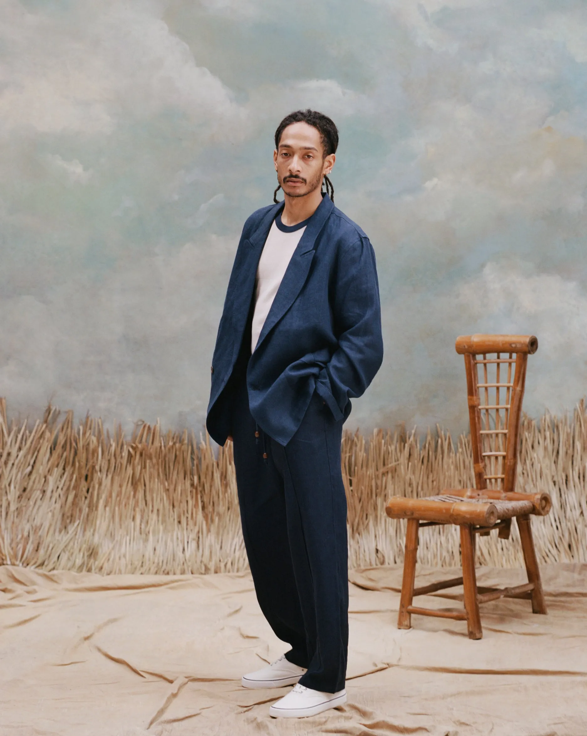 Easy-Going Pants (Navy Linen)