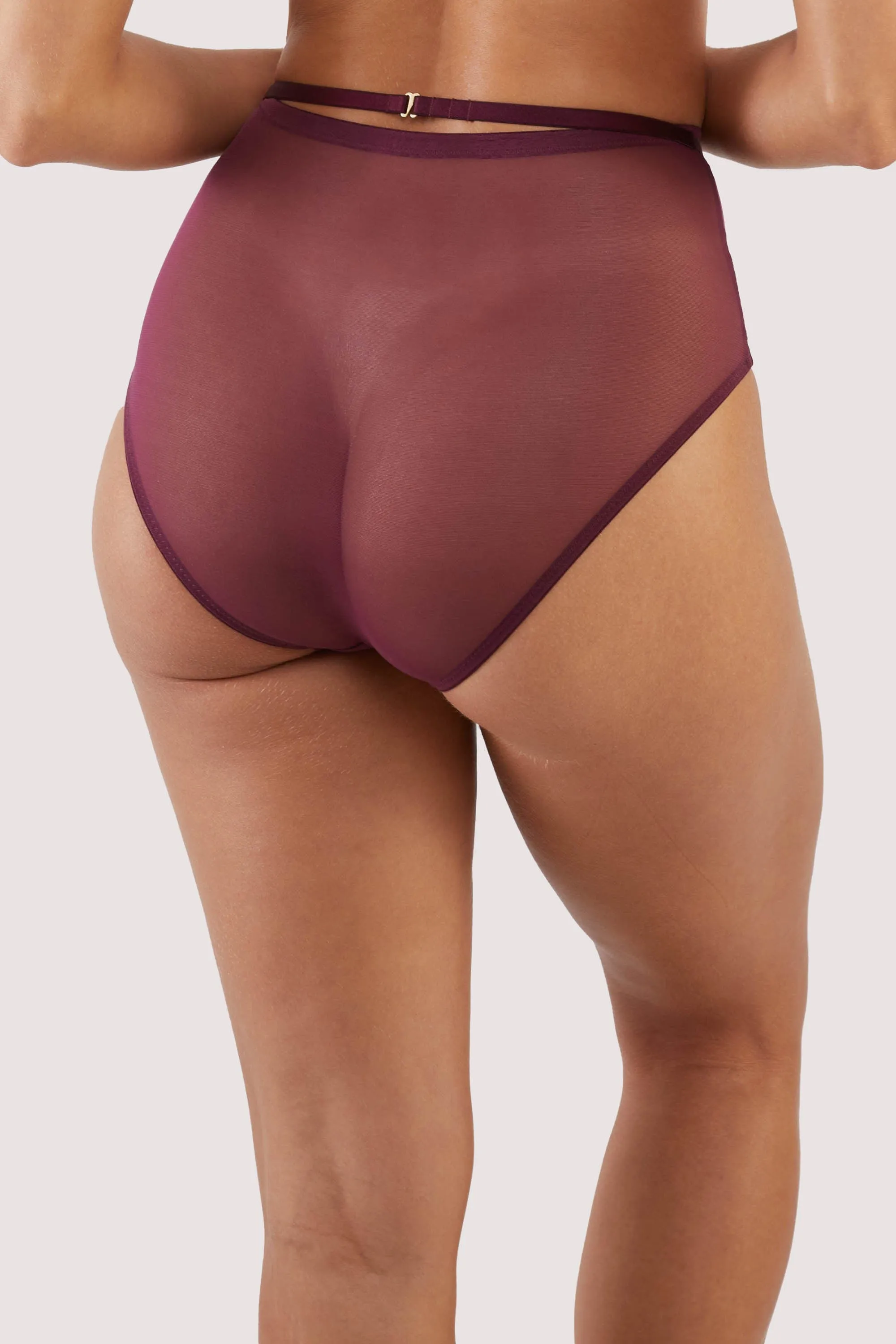 Eddie Wine Crossover High Waist Brief