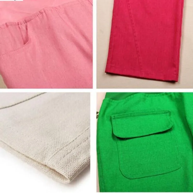 Elastic waist women  Linen pants, wide leg pants casual pants top straight pants loose trousers ( Up to 31" waist)