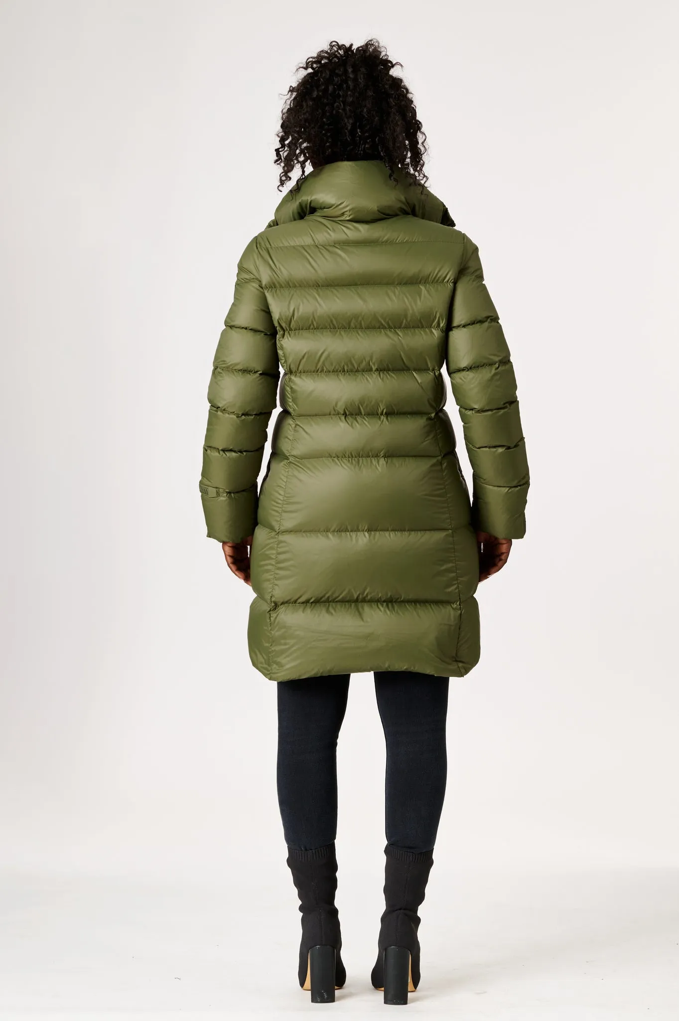 Elsa Down Coat | Military & Linen
