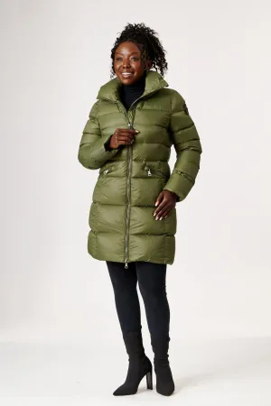 Elsa Down Coat | Military & Linen