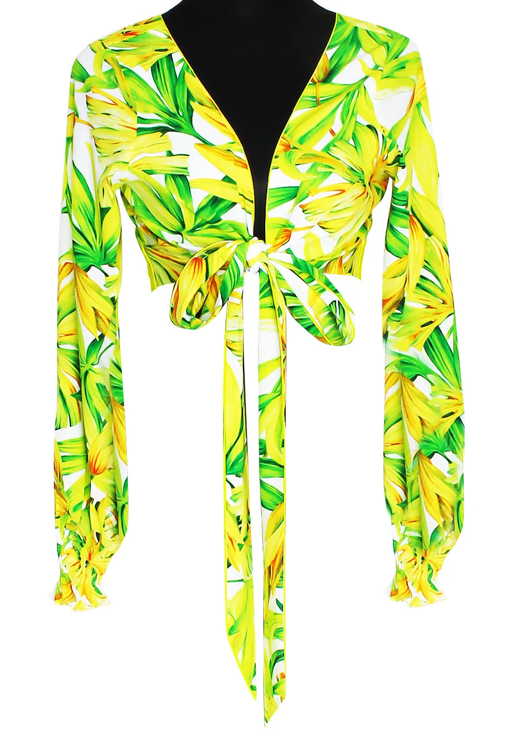 Euphoria - Secret Garden Crop Top (Neon Yellow)