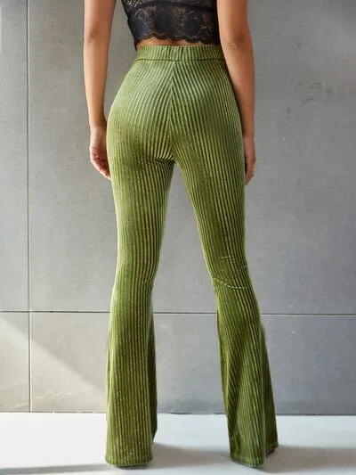 Explore More Collection - Ribbed High Waist Pants
