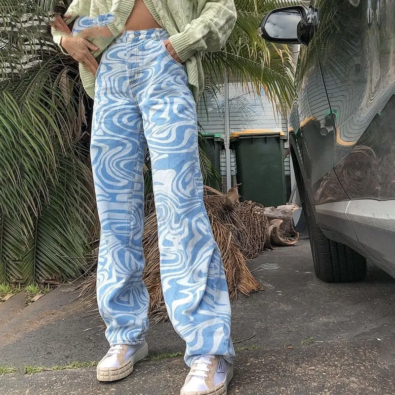 FashionSierra - NEW Zebra Print Casual High Waist Pants