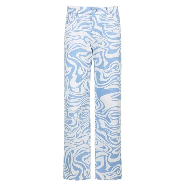 FashionSierra - NEW Zebra Print Casual High Waist Pants