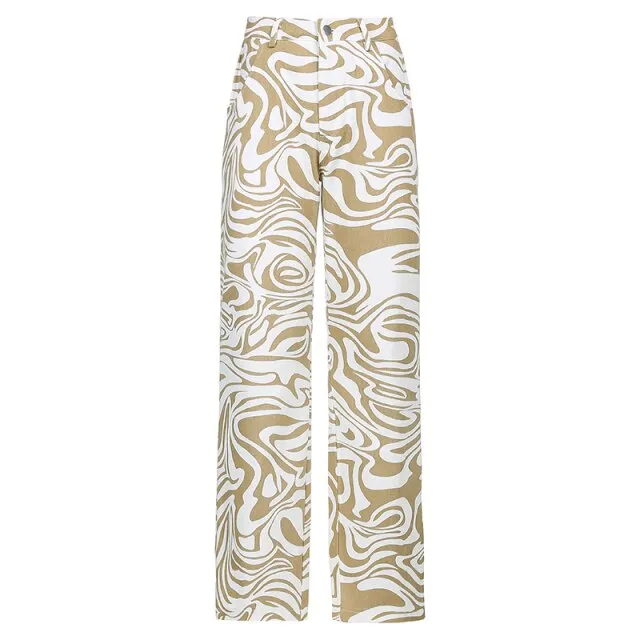 FashionSierra - NEW Zebra Print Casual High Waist Pants