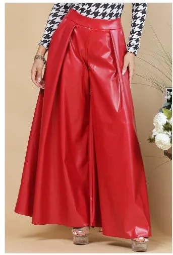 Faux Leather Palazzo Pants