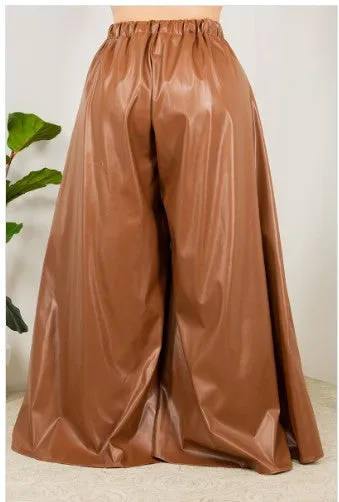 Faux Leather Palazzo Pants