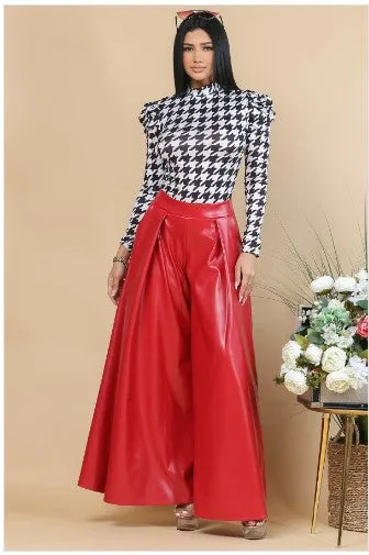 Faux Leather Palazzo Pants