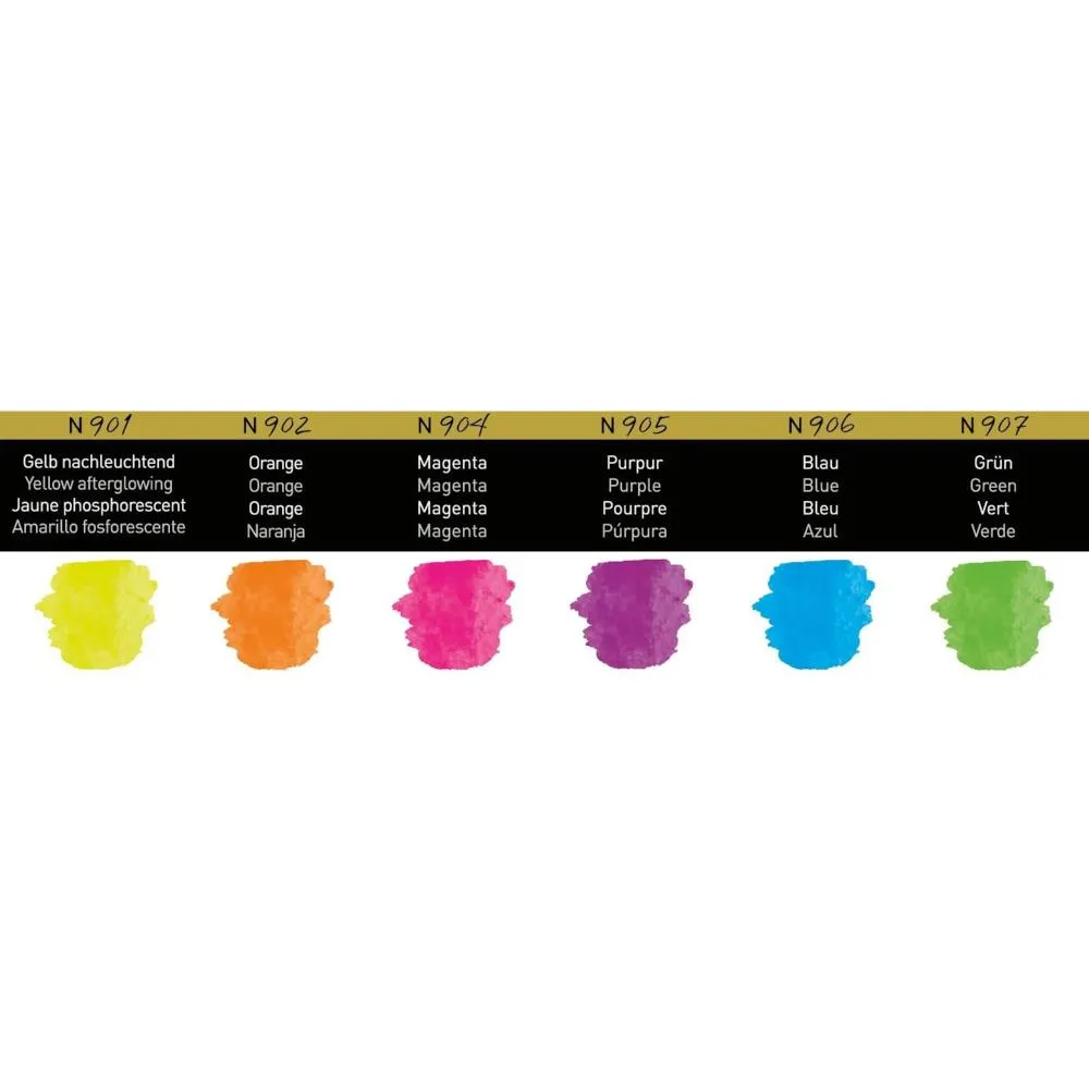 Finetec Mica Premium Watercolour Set 6pk Neon