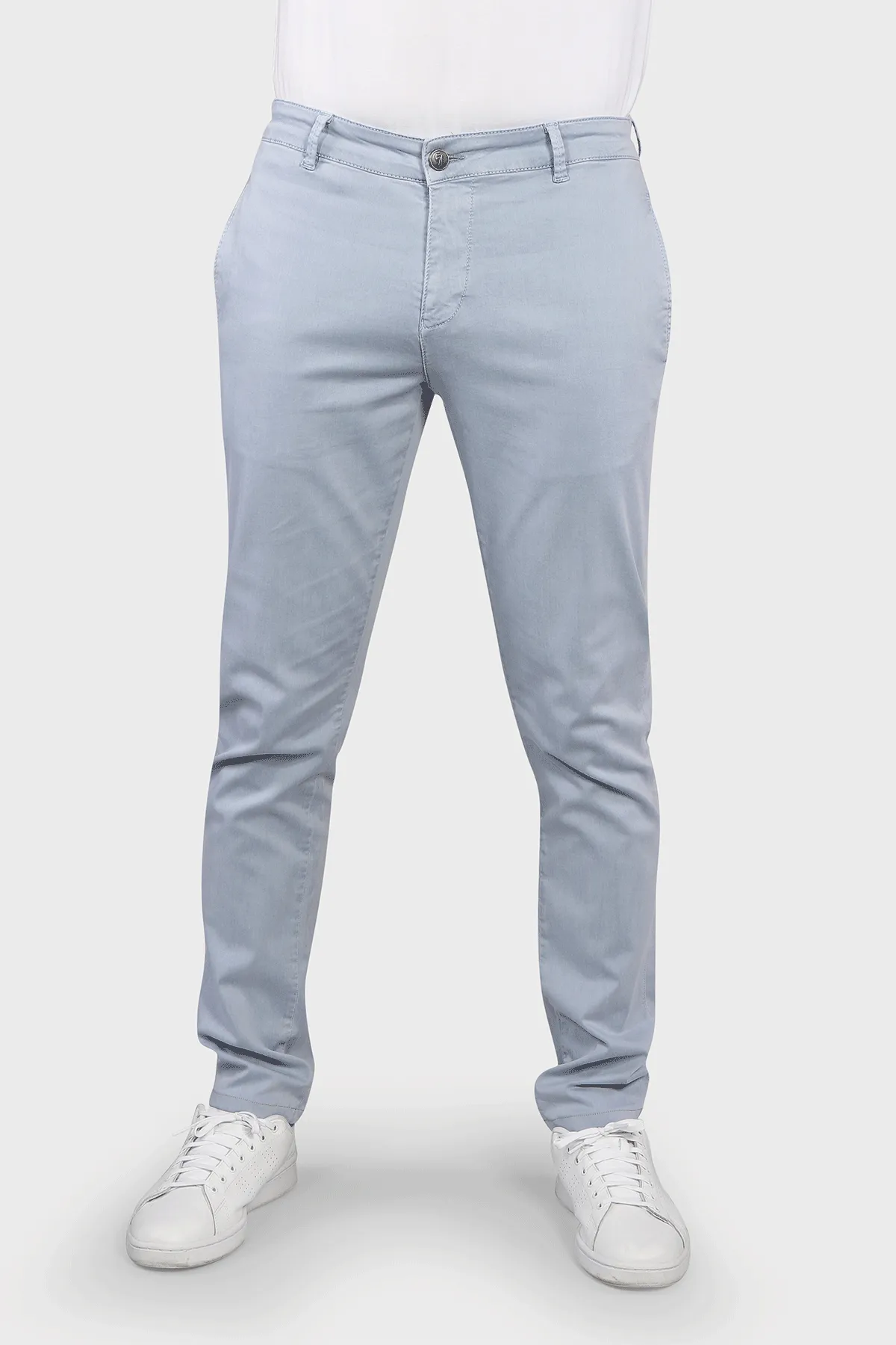 Flat Front Stretch Pants in Aqua