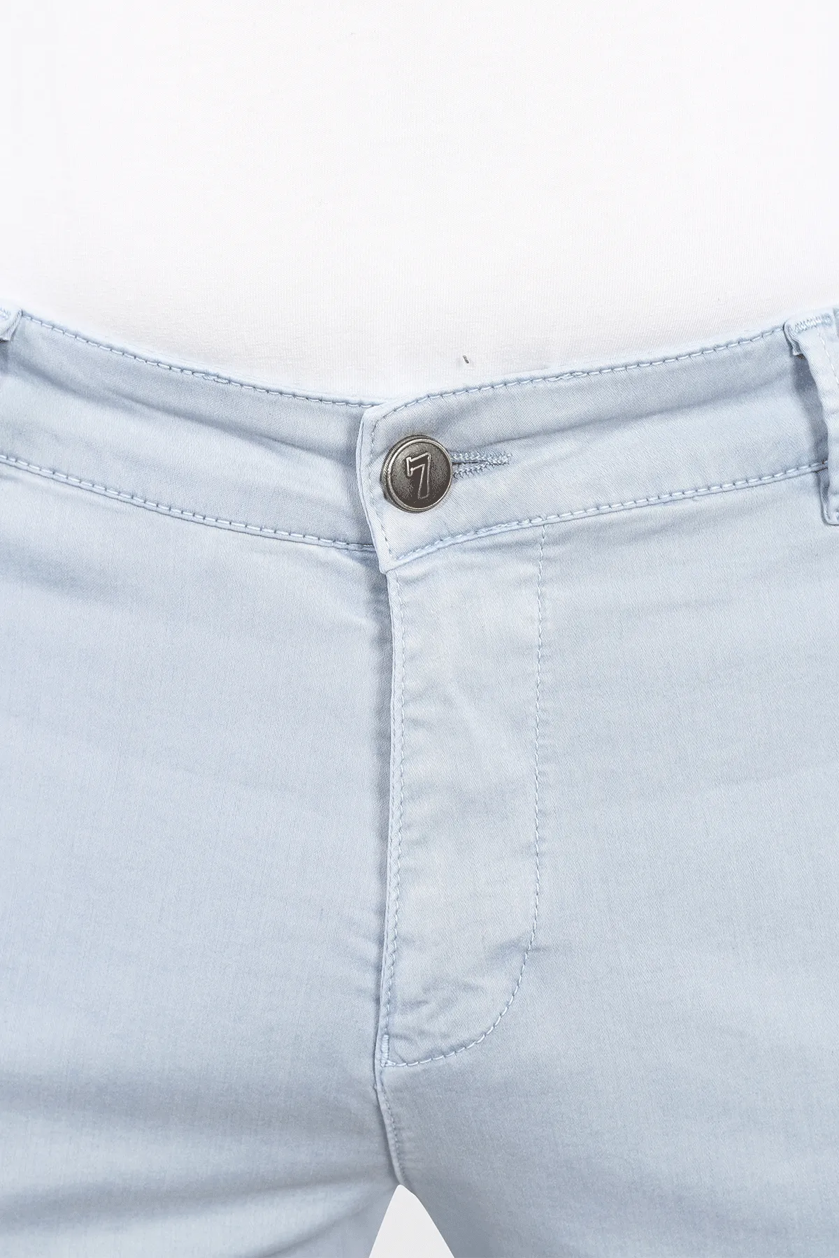 Flat Front Stretch Pants in Aqua